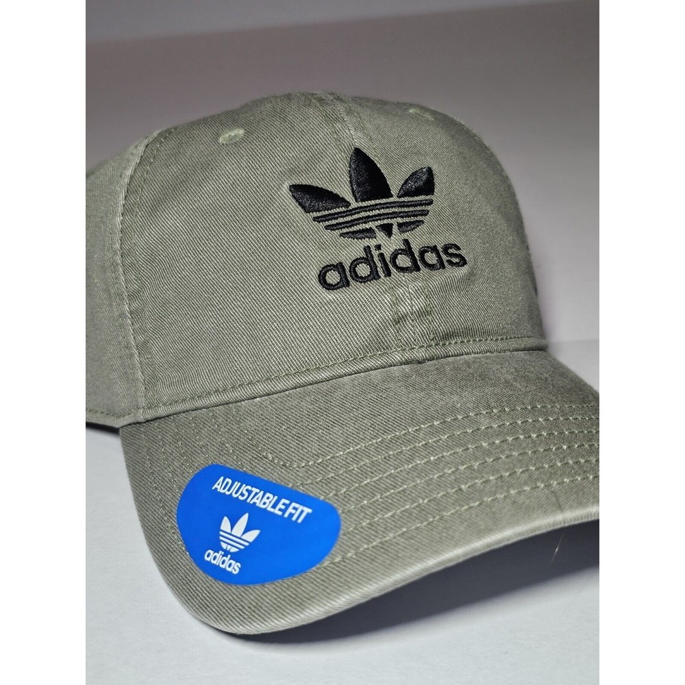 NWT Adidas Mens Originals Relaxed Fit Strapback Casual Cap Hat Trefoil Logo